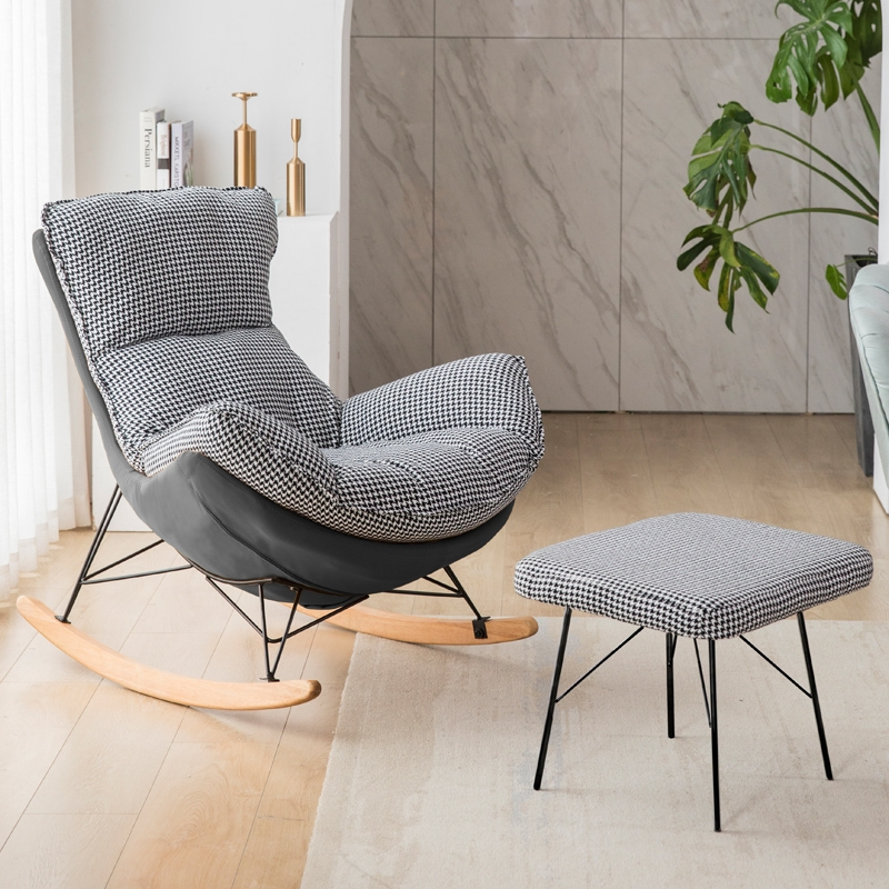 北欧阳台摇摇椅休闲古达小户型懒人家用客厅大人午睡网红款沙发躺椅子