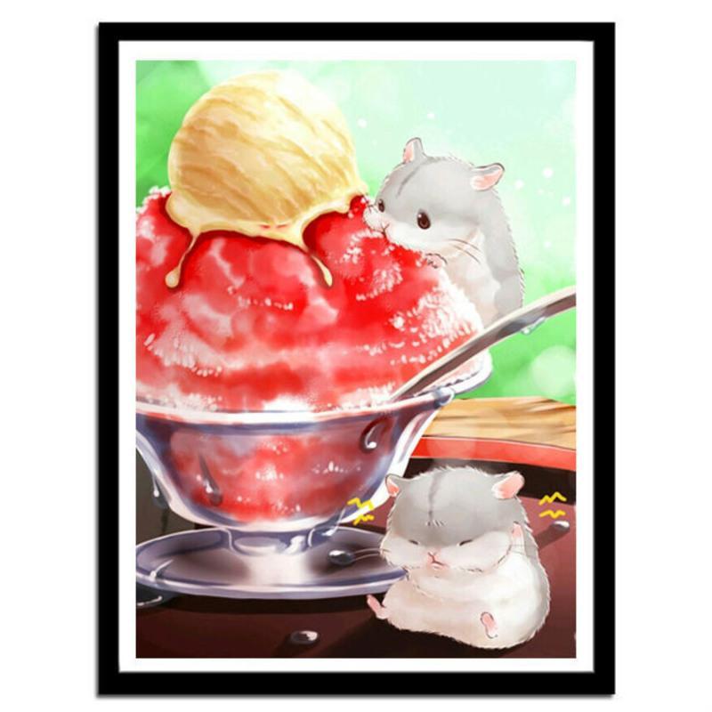 钻石画新款满钻卡通可爱仓鼠钻石绣十字绣卧室书房点贴钻小幅儿童cs