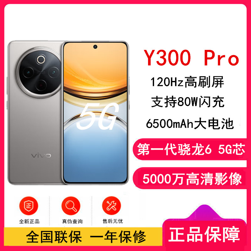 vivo Y300 Pro 钛色 12GB+256GB 5G手机