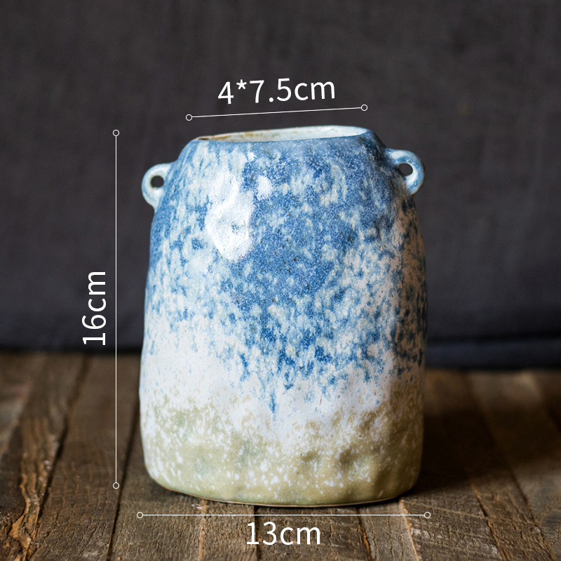 家柏饰(CORATED)飞雪瓶 窑变彩釉陶瓷花瓶花器花盆装饰摆件桌面笔筒收纳艺术 窑变飞雪瓶(B款)高清大图