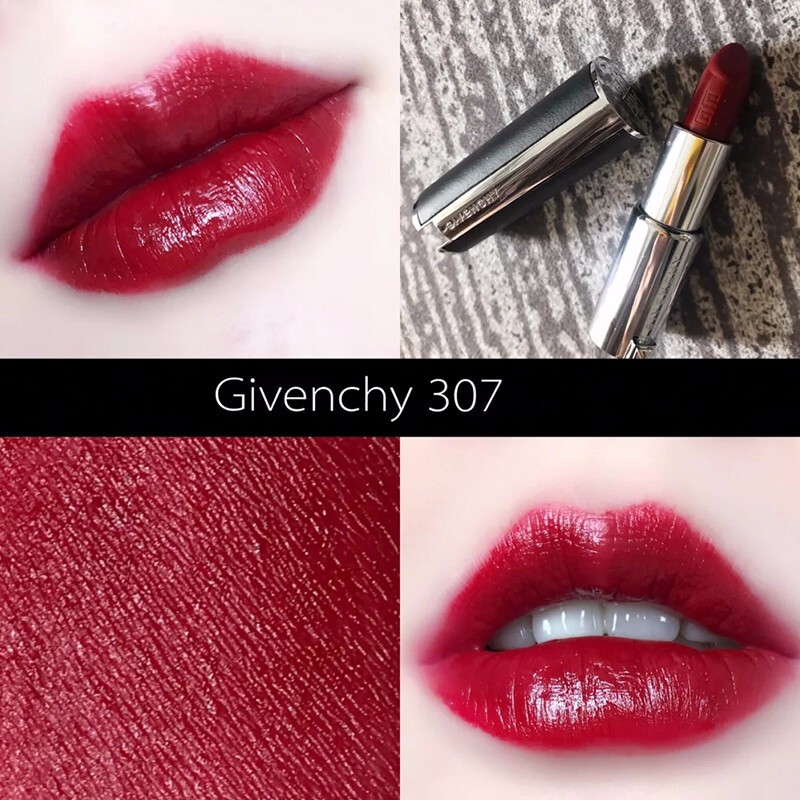 纪梵希小羊皮口红高级定制唇膏不掉色显色唇彩女士唇膏34g支307复古红