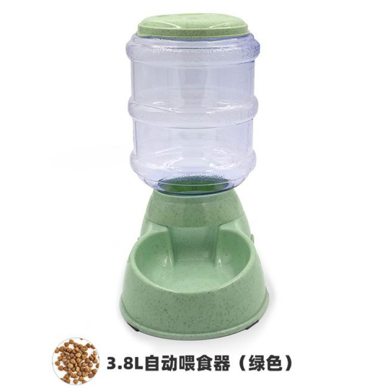 自动兔子家用猫咪宠物两用喂食器纳丽雅饮水器碗碗泰迪贵宾水盆1 灰色喂食器