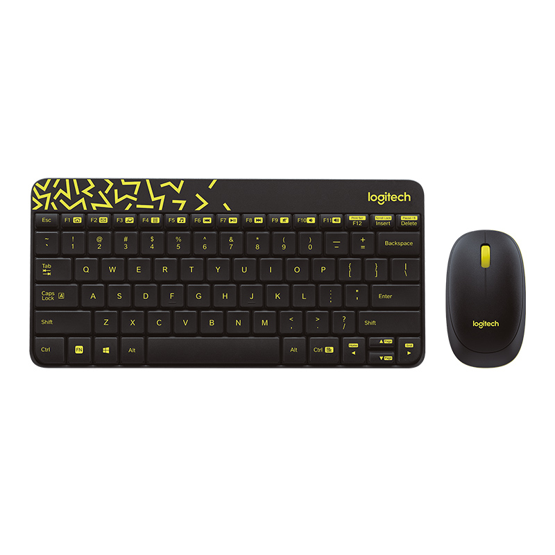 罗技(Logitech) MK240 Nano无线键鼠套装笔记本电脑键盘薄膜便携键 紧凑型 黑色