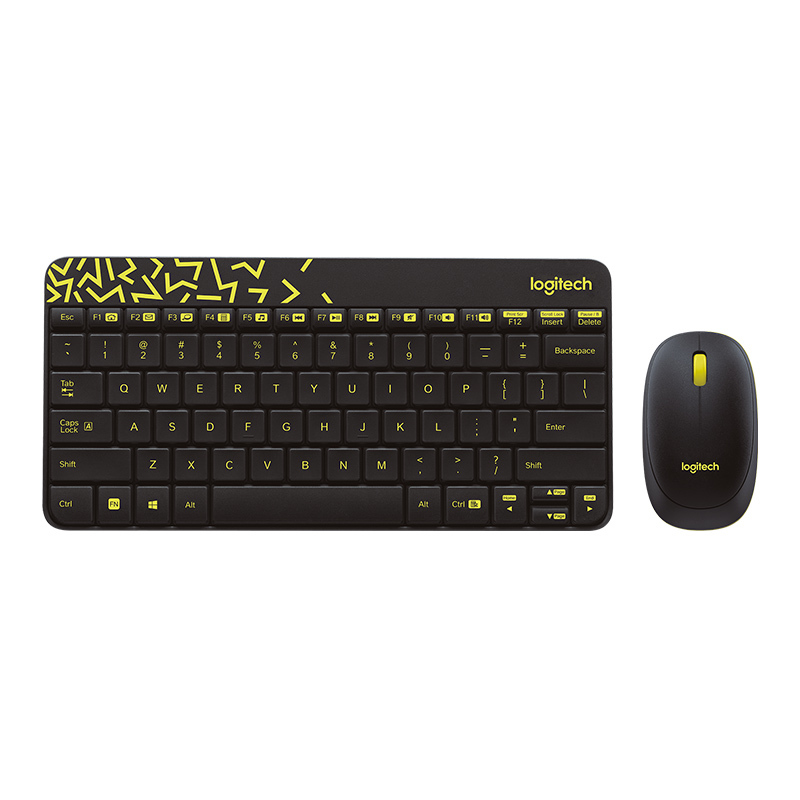 罗技(Logitech) MK240 Nano无线键鼠套装笔记本电脑键盘薄膜便携键 紧凑型 黑色
