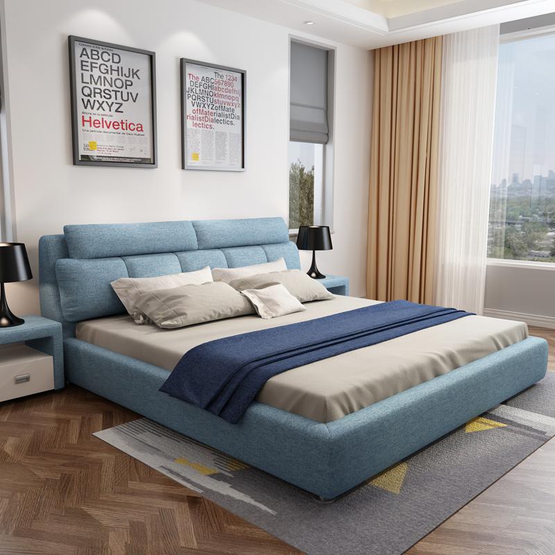 北欧布艺床可拆洗小户型1.5米1.8米布床气动储物榻榻米双人床主卧 浅灰色.1500mm*2000mm组装式架子床