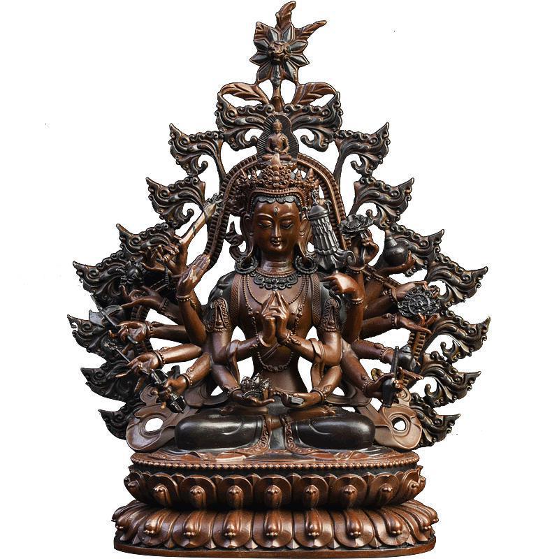 家柏饰(CORATED)铜准提佛母佛像摆件 藏传佛教密宗菩萨尼泊尔工艺高清大图