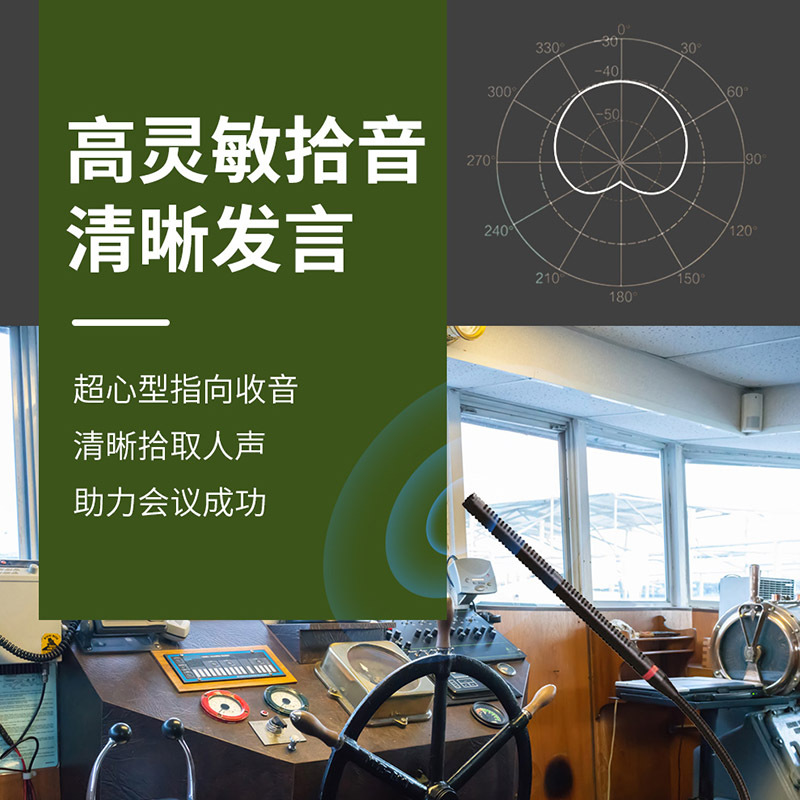 润普Runpu RP-GYX2462S 国产化有线专业电容麦克风立杆式鹅颈麦话筒 卡侬接口可连调音台会议终端