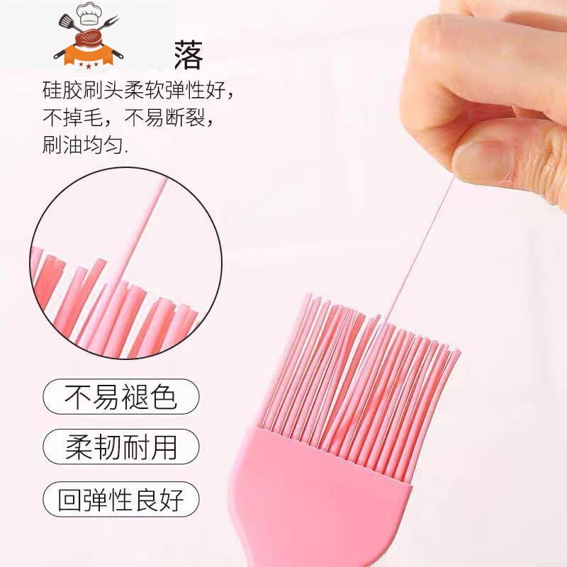 油刷子厨房烙饼食用烘焙小毛刷煎饼家用可高温硅胶烧烤油刷 敬平 拆卸式油刷2个[可高温/混色]高清大图