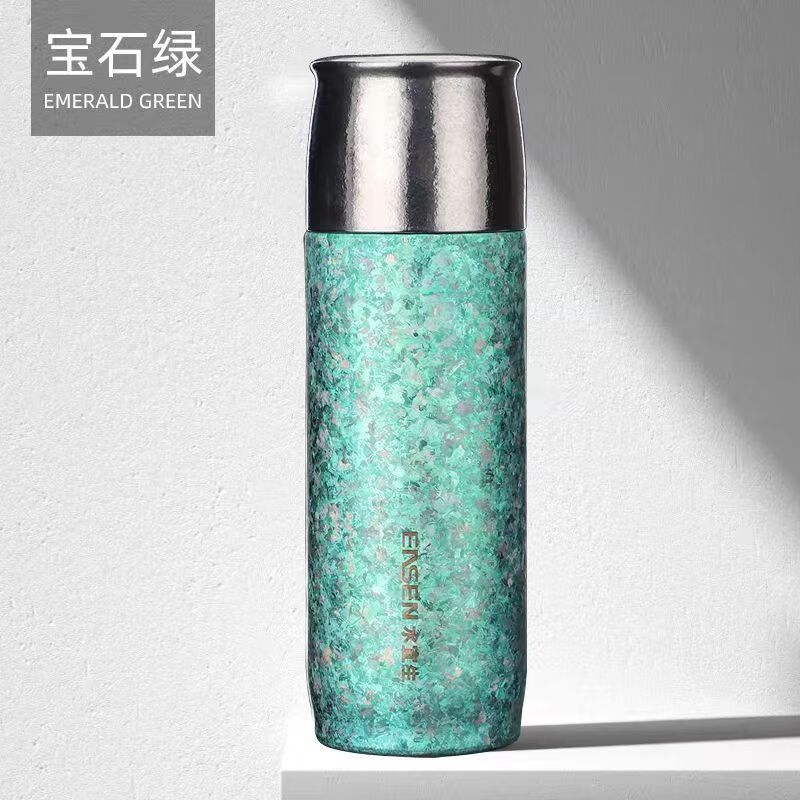 水宜生 450ML纯钛保温杯 高档养生钛晶水杯 双层高端女士保温杯 随身茶杯 T880高清大图