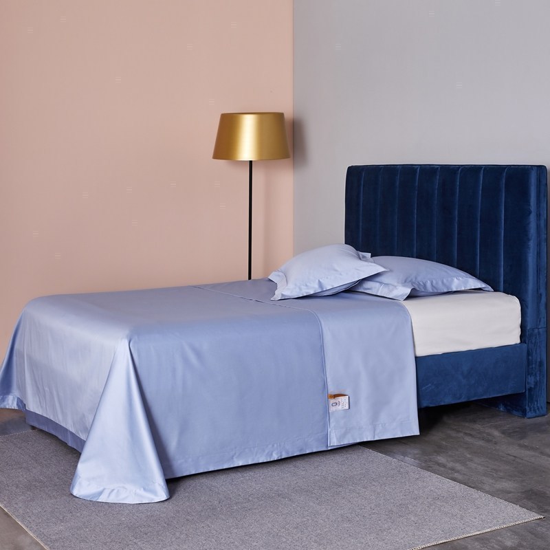 美帮汇100支床单全棉全棉双人床 家用长绒棉匹马棉被单床单枕套三件套粉高清大图