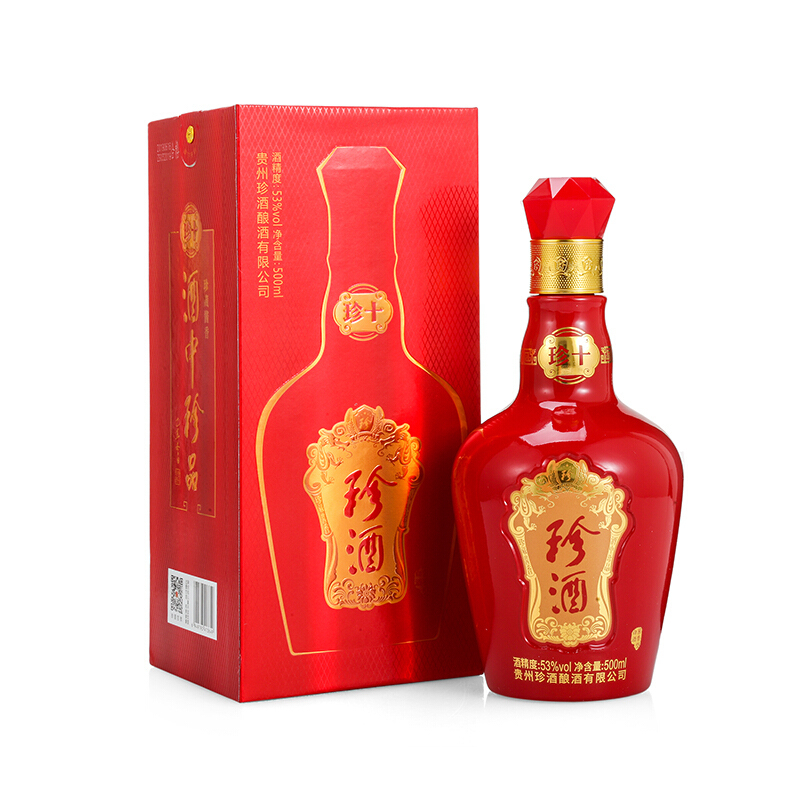珍酒 珍十 53度 酱香型白酒 500m*6 箱装
