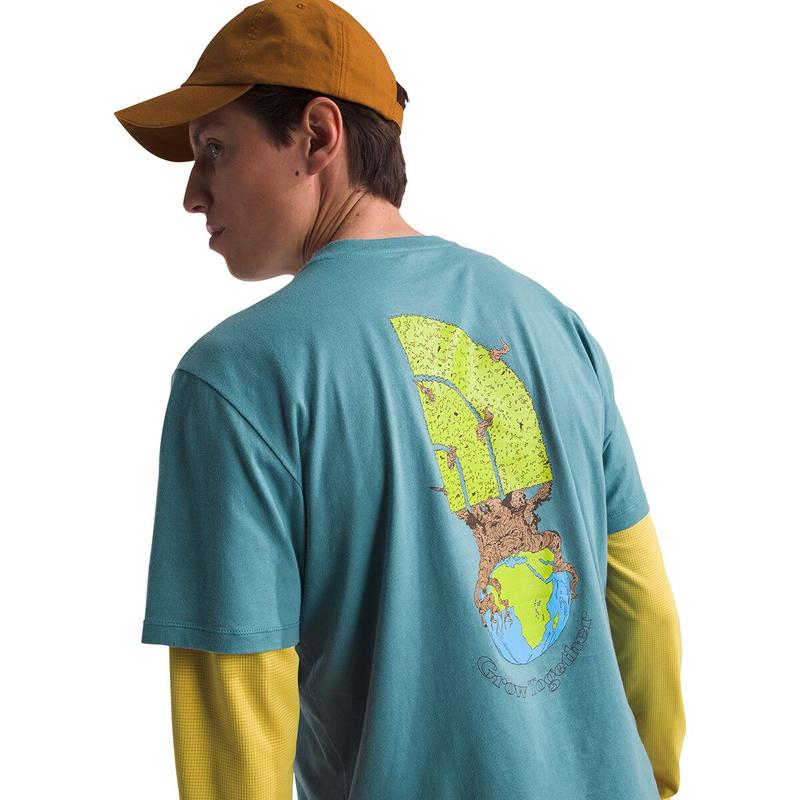 北面男士短袖T恤环保速干户外休闲图案设计透气舒适正装高清大图