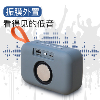 OWOWO POKER蓝牙音箱低音炮声音大家用高品质 便户外携式迷你小音响可TF插卡U盘播放礼品包装时尚灰