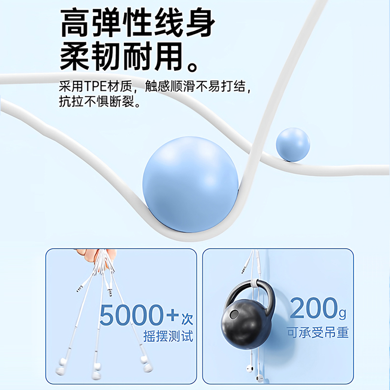 原装半入耳式有线耳机高清大图
