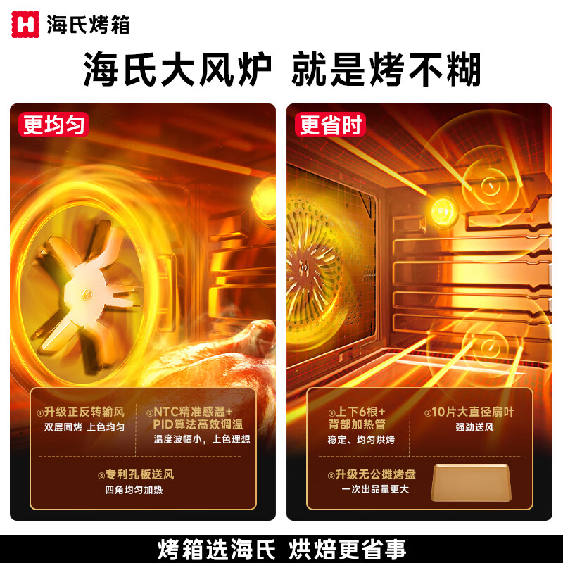 海氏(Hauswirt)i7 Pro风炉电烤箱家用平炉风炉二合一专业烘焙发酵多功能一体机米白色 40L高清大图