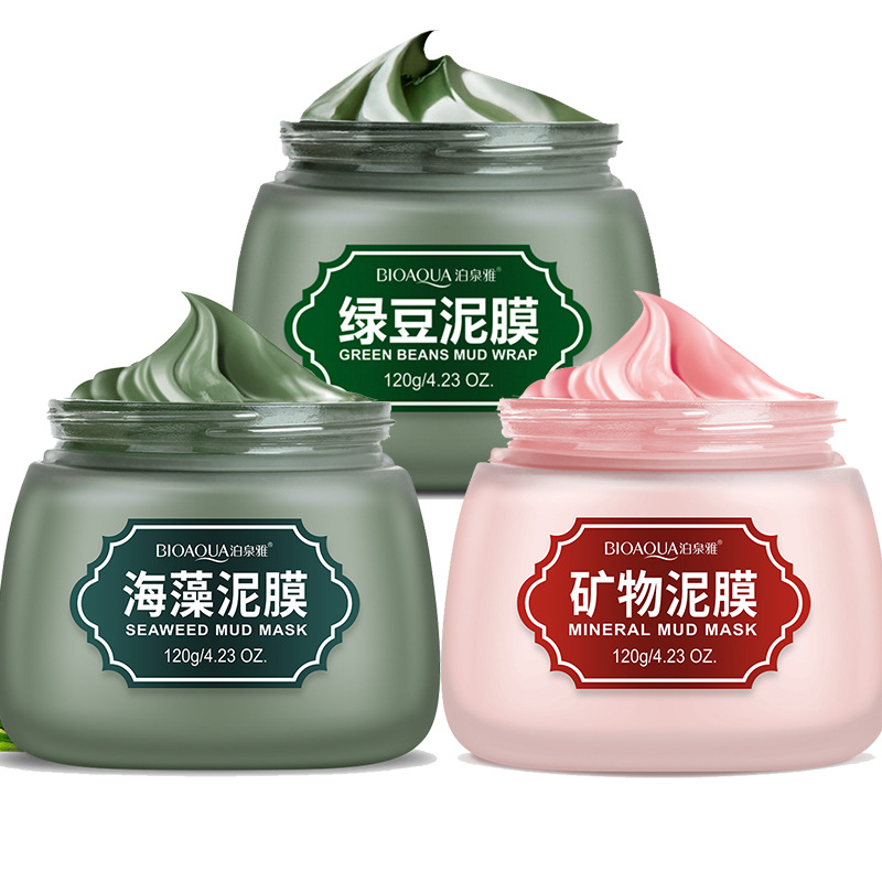 泊泉雅泥膜补水清洁面膜 绿豆泥膜120g