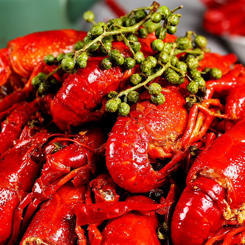 正宗盱眙红胖胖小龙虾单只虾克重9钱以上十三香味1500g1盒