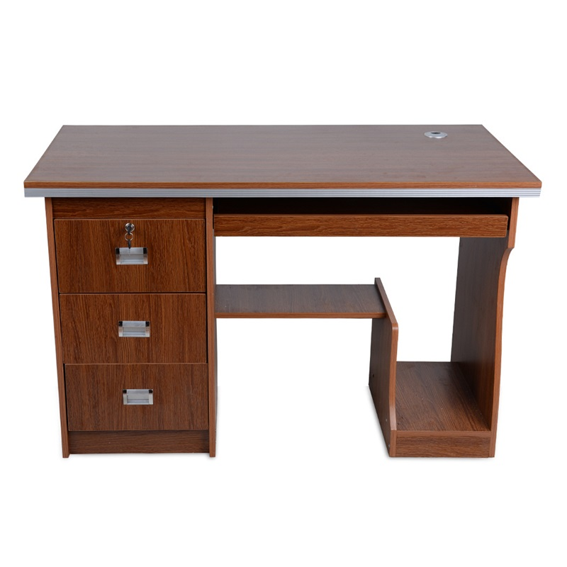 琥臻1.2米免漆板式办公桌电脑桌#鸡翅木色