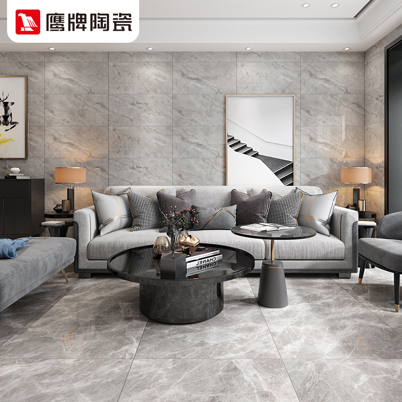 鹰牌瓷砖 全抛釉瓷砖 厨房卫生间墙砖 400*800 防滑中板卡地亚灰