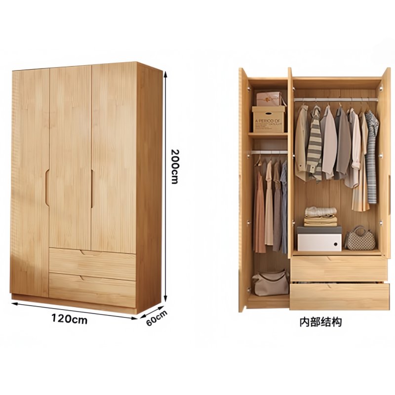 芙首泰衣柜双抽1200*600*2000mm个高清大图