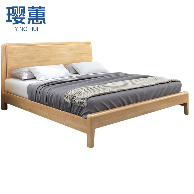 璎蕙实木床+床垫高清大图