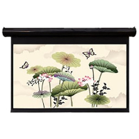 经科JK电动遥控不带拉绳拉线投影幕布N4-FI/1t玻纤白幕180寸16:10