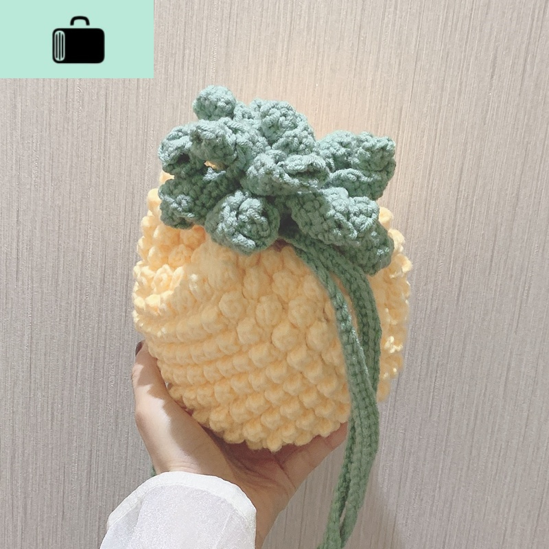菠萝手工包包编织女包diy材料包2020年早春新款洋气单肩斜挎包潮NEW LAKE女斜挎包