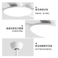 雷士照明吊扇灯风扇灯客厅餐厅卧室简约现代LED开扇叶风扇吊灯