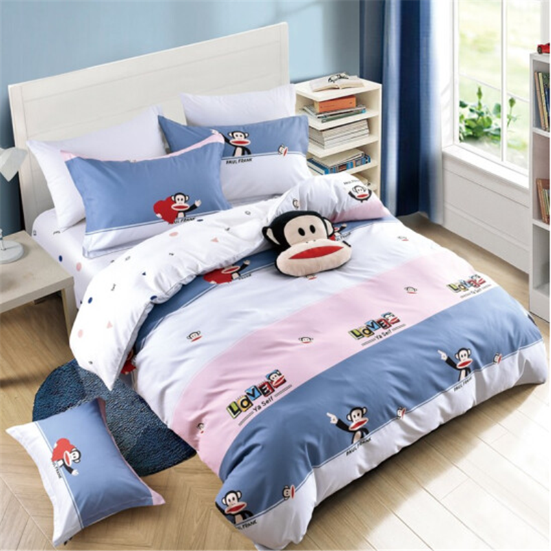 Paul Frank 大嘴猴PF0900TJ奇幻乐园 家纺床上用品舒柔磨毛套件