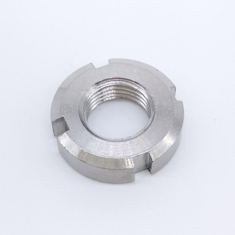 gb812304不锈钢圆螺母四螺母圆形开螺帽止退螺母m10m200