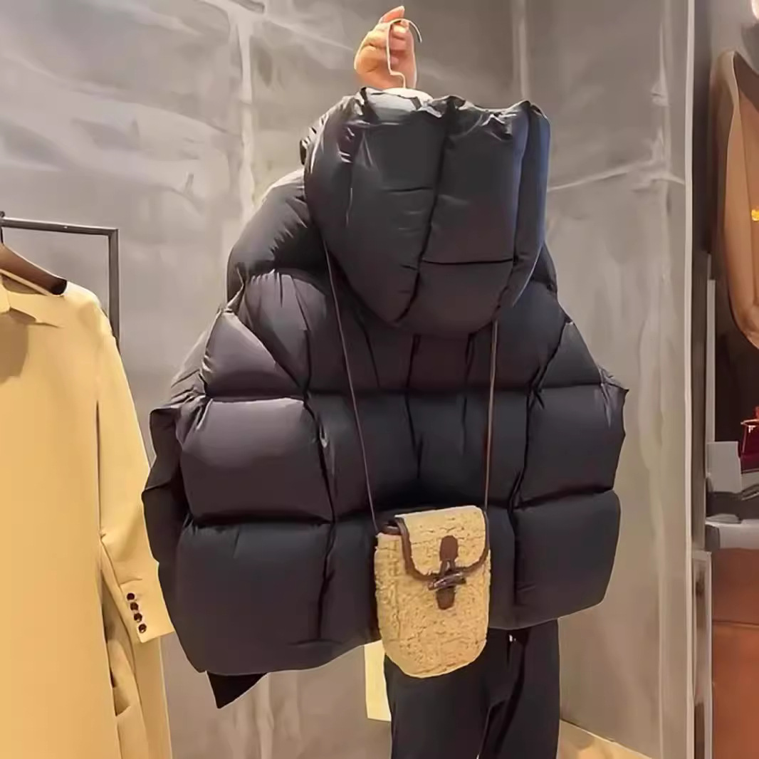 2025年冬季新款高品质超厚短款宽松棉衣棉服小个子连帽面包服外套高清大图