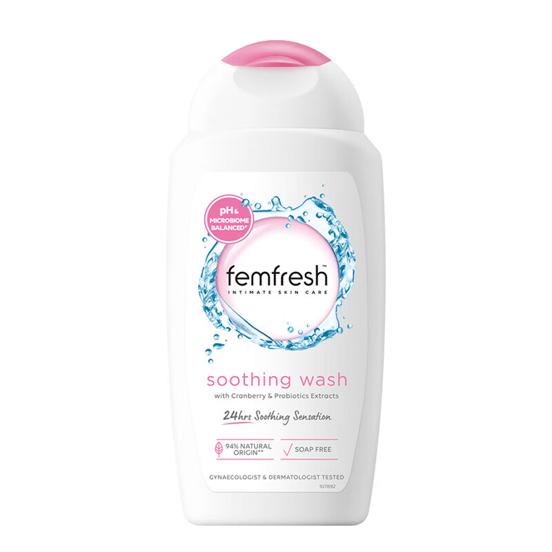 芳芯(femfresh)蔓越莓经期护理女性私处洗液护理液弱酸沐浴露蔓越莓味250ml英国原装进口高清大图