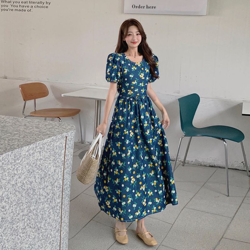 美动态大码女装宽松绑带收腰长款显瘦牛仔裙胖MM装新款韩版连衣裙