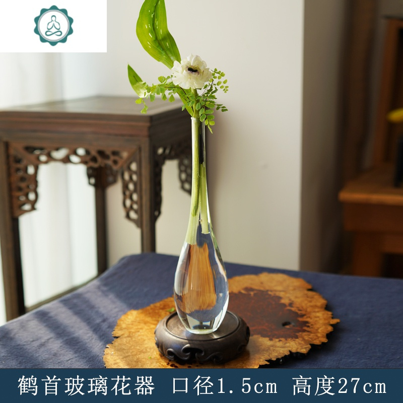 封后 Fenghou 花瓶 花艺日式禅意玻璃花瓶透明水培花器简约现代家居餐桌客厅插花摆件鹤首封后高款池坊型玻璃花器 中等 价格图片品牌报价 苏宁易购杰伦家居专营店