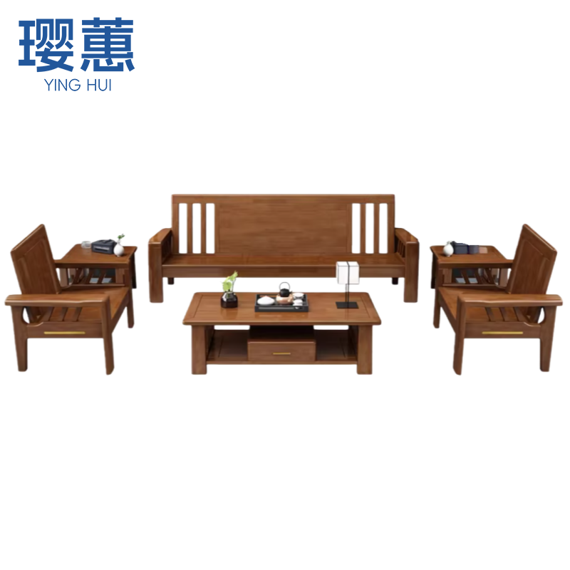 璎蕙 木沙发2+3 套高清大图