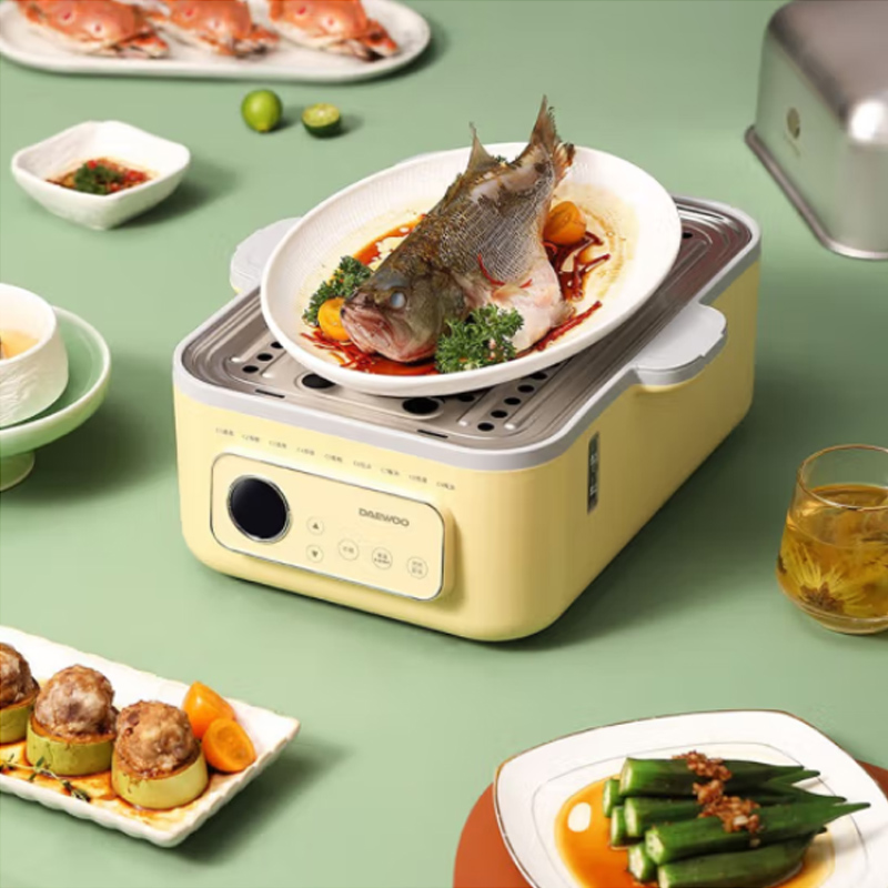 大宇多功能电蒸锅(茉莉黄)DYZG-1568高清大图