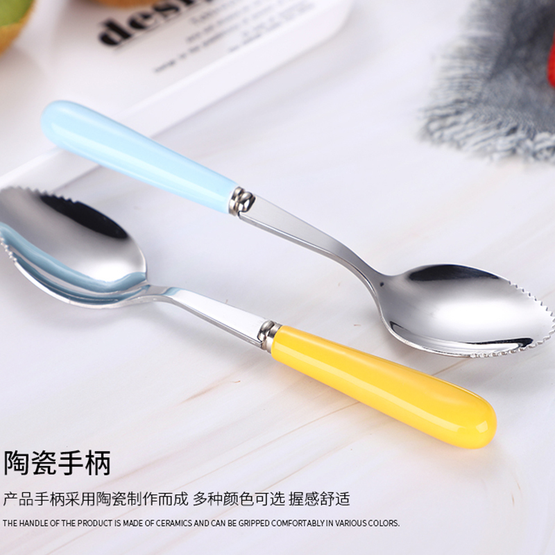 开优米(Kiuimi)儿童挖泥勺宝宝辅食器儿童餐具幼儿水果泥刮勺神器 白色