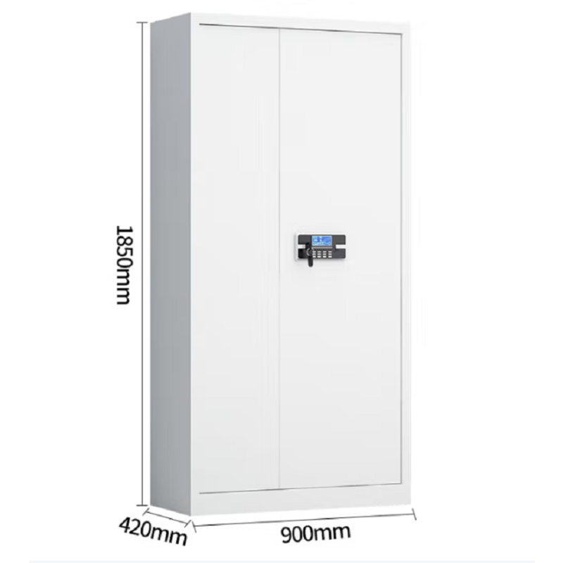 正冠 保密柜电子智能密码柜资料档案储物柜双锁钢制文件柜办公铁皮柜密码锁-通体