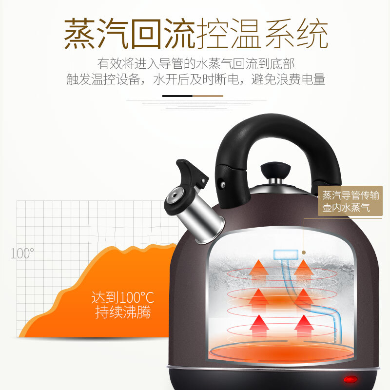 容声 RS502B-10电热水壶 5升 咖啡色