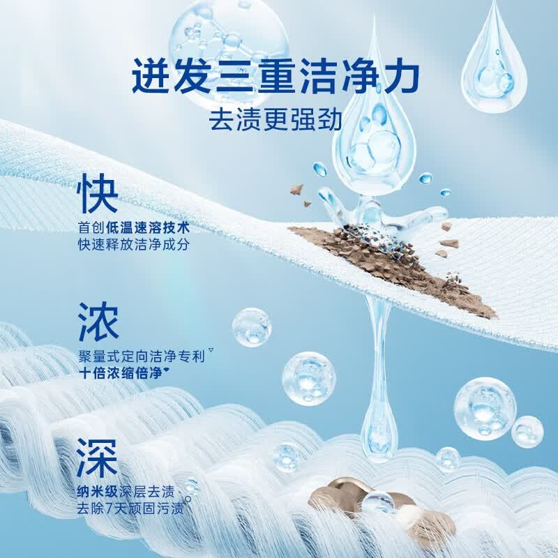 立白 超洁专护三腔洗衣凝珠 300g*1盒 [30颗]高清大图