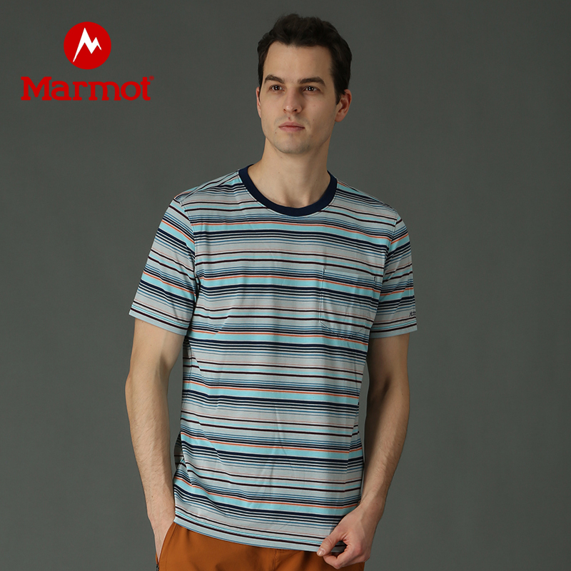 Marmot/土拨鼠 美版男子 户外徒步运动休闲短袖速干T恤