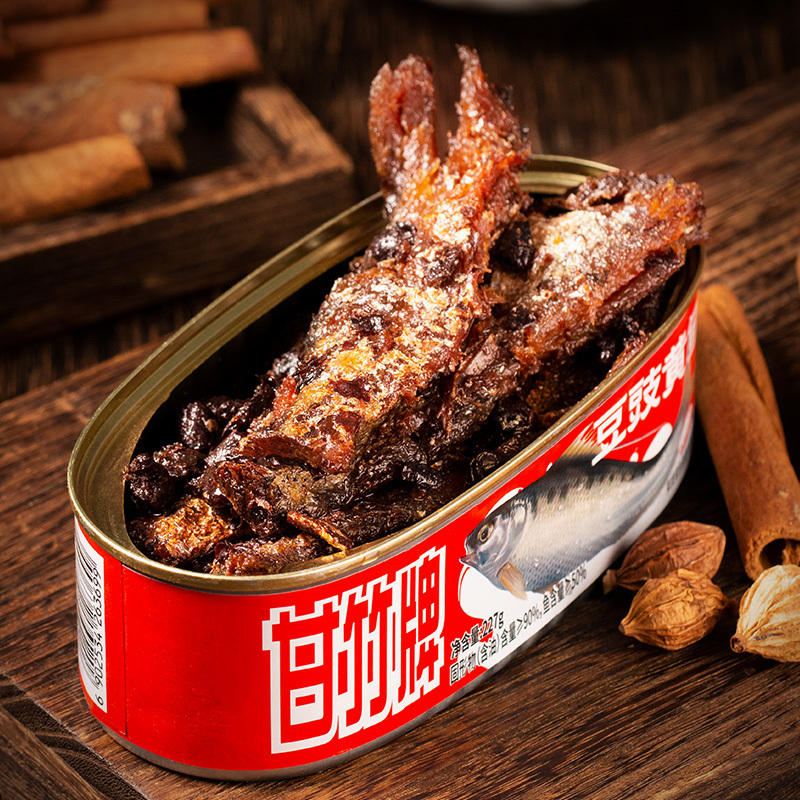甘竹豆豉黄鱼罐头227g*6海鱼海鲜罐头鱼熟食即食下饭菜鱼肉罐头