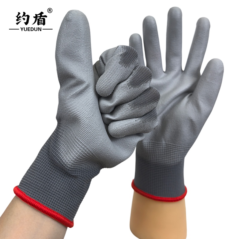 约盾 针织PU涂层通用工作手套 YD8155/双高清大图
