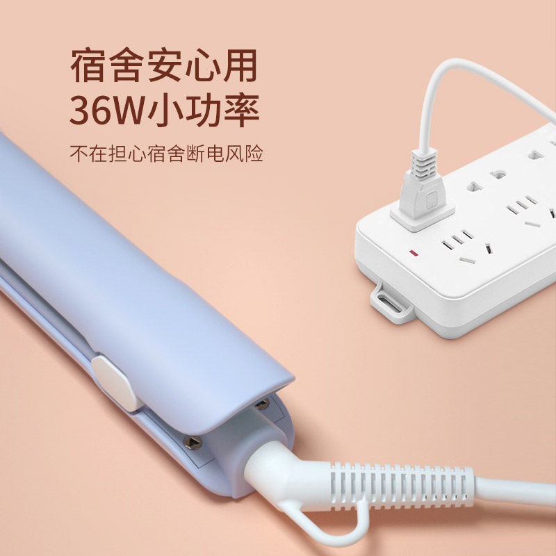 康夫(CONFU)美发器电夹板KF-553 内扣梨花头不伤发直卷两用发夹陶瓷釉涂层卷发棒懒人刘海神器女直发夹紫色负离子高清大图