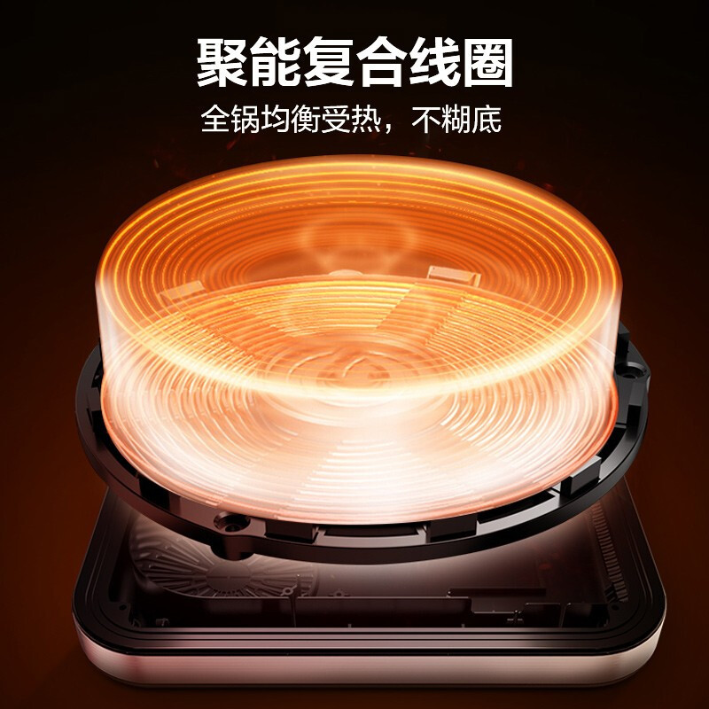 苏泊尔(SUPOR)电磁炉家用全自动灶炒菜锅一体智能宿舍火锅小型电池炉套装C21-IC801T(汤锅+蒸格)高清大图