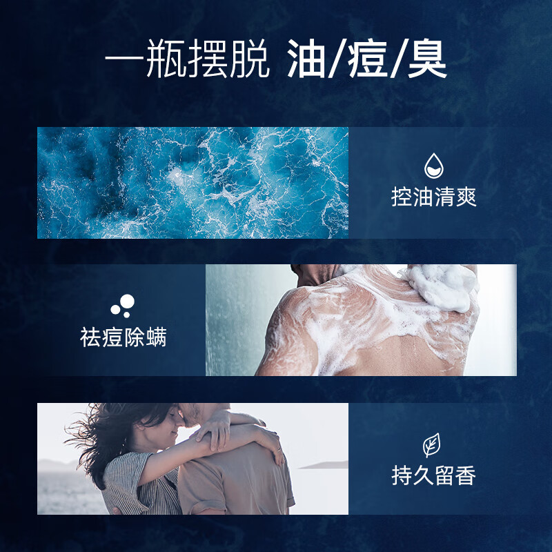 和风雨 氨基酸植萃沐浴露(海洋香) 500g 男士除螨沐浴露沐浴乳液淋浴露 HYH-027!高清大图