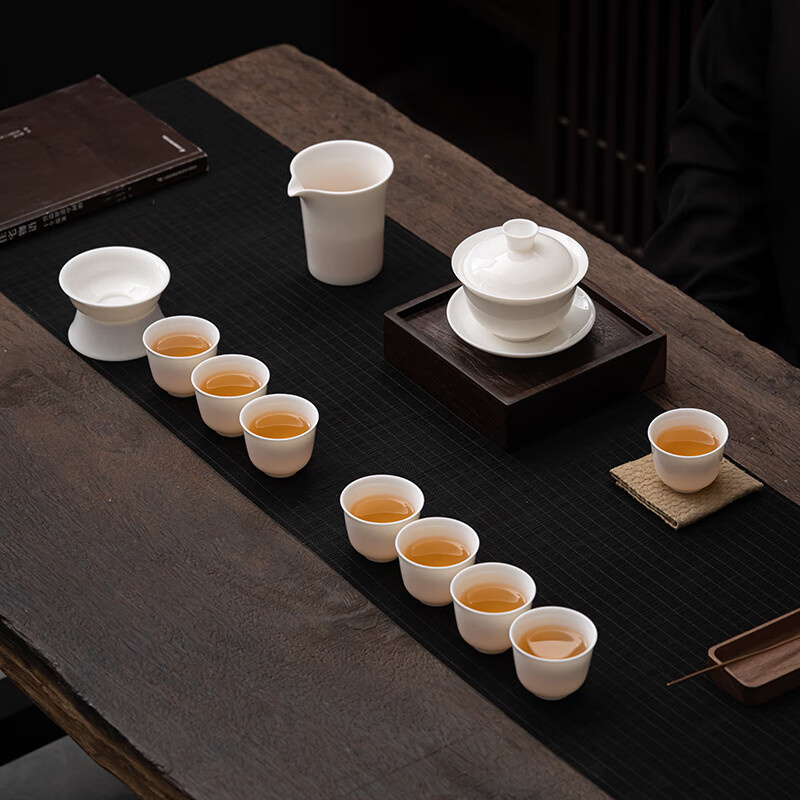 苏氏陶瓷/SUSHI CERAMICS A0034 佳德美羊脂玉瓷茶具套装 (单位:套)高清大图