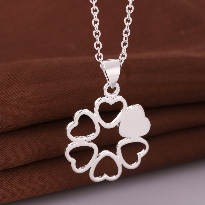 N648 Women Silver Necklace 镀925纯银女项链日韩版锁骨链潮人送女朋友七夕情人节礼物