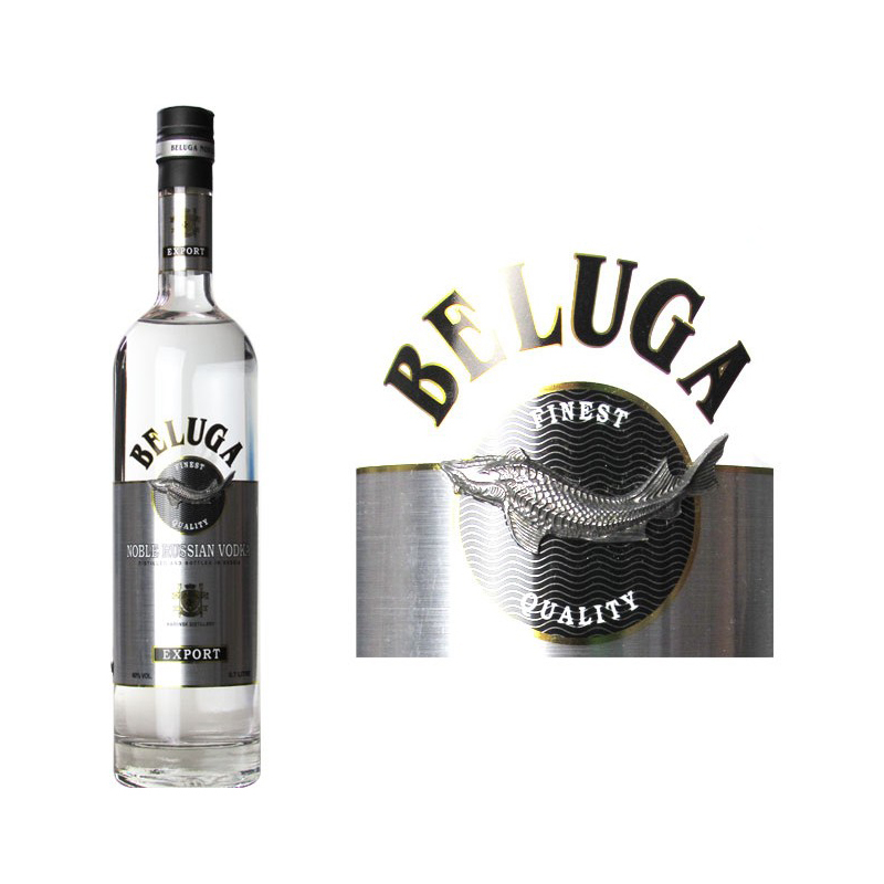 俄罗斯进口白桦bh鲟鱼伏特加beluganoblevodka白鲸洋酒鸡尾酒40500ml