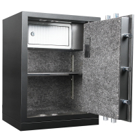 得力3653电子密码保管箱(银灰)(台)智能防盗保险箱 防盗保险箱